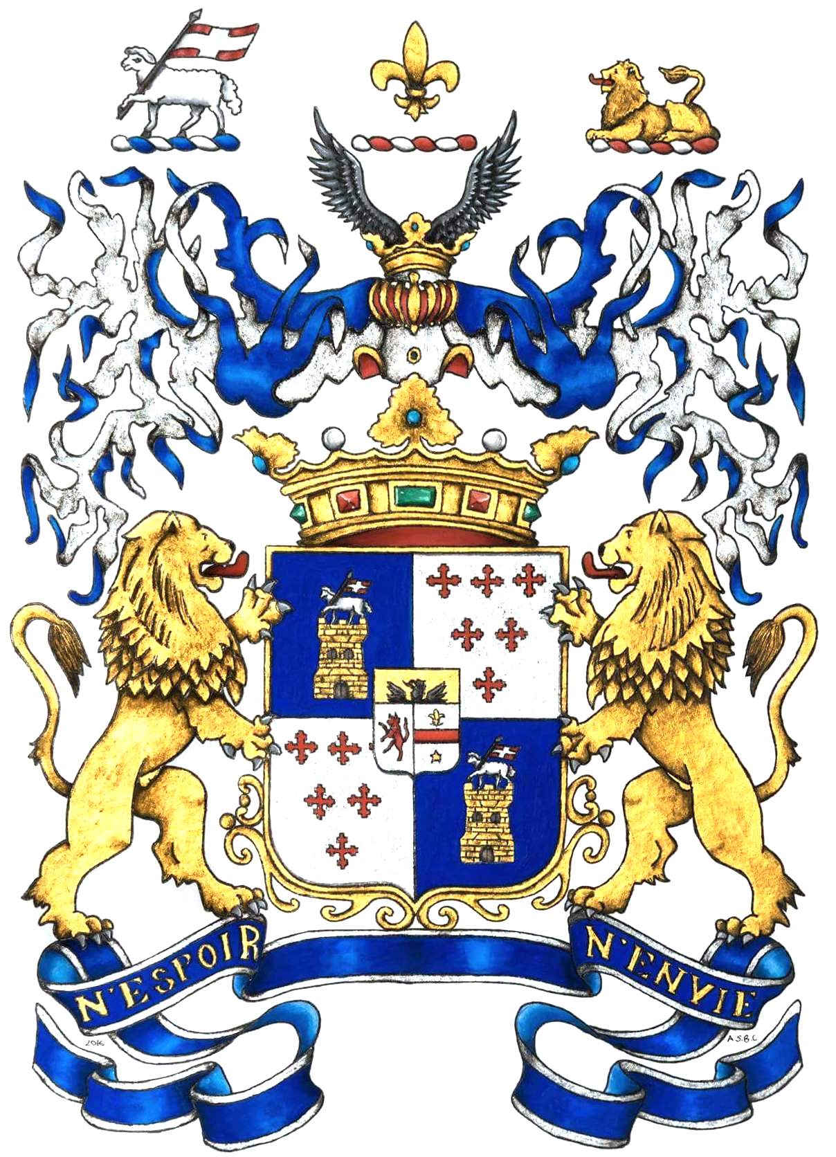 The Cassar De Sain Family Blazon of Arms